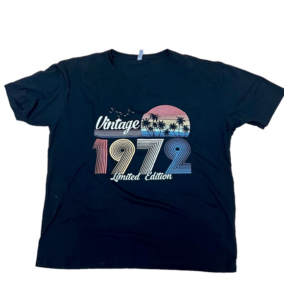 Vintage 1972 Limited Edition Black tee shirt size XXL - Picture 1 of 5